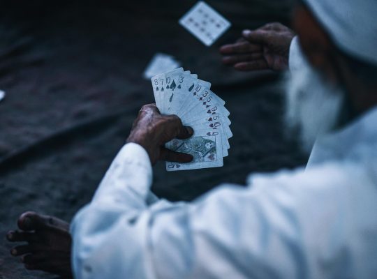 蝴蝶纸牌多款版本牌背并排对比，从左至右分别是标准红版、标准蓝版和限定收藏版，设计风格差异明显